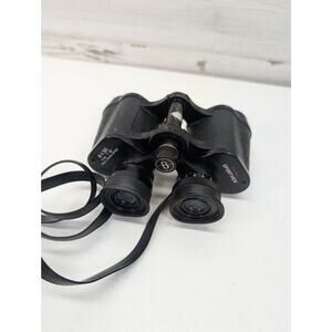 Vintage Bushnell Sportview Binoculars 8x30 Fully Coated Optics Black Strap Case